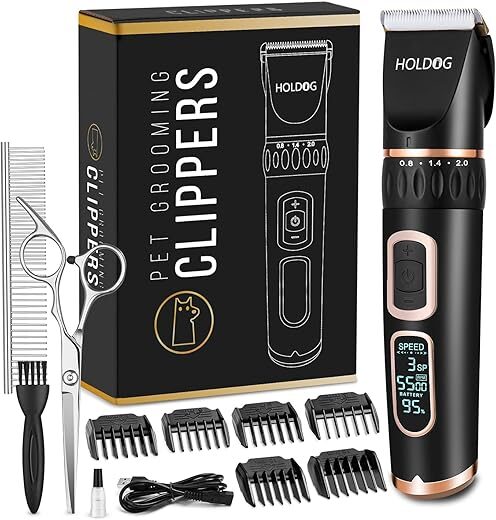 HOLDOG Dog Clippers Heavy Duty 3-Speed Grooming