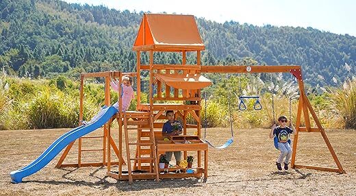 DOLPHIN PLAYGROUND T Dolphin Playground Wooden Monkey Bar Sets