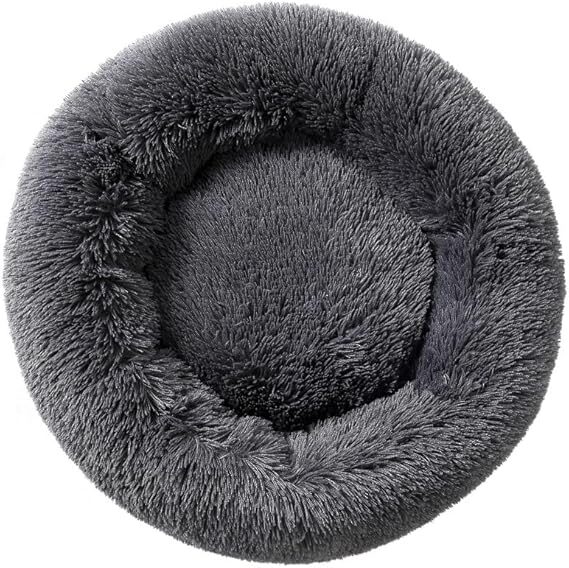 Fhodigogo Donut Dog Bed Fluffy Calming Nest Ideal