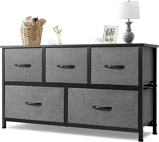 AZL1 Life Concept Extra Wide Dresser Storage Tower with 5 Drawers