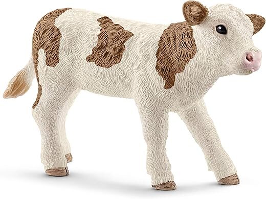 Schleich Farm World Simmental Calf Toy Cow