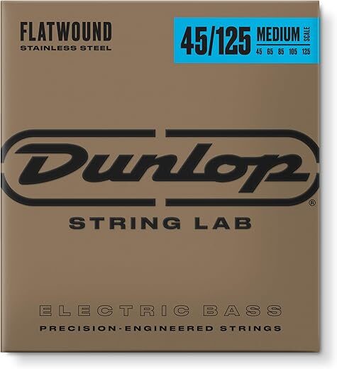 JIM DUNLOP Flatwound Medium Bass Strings DBFS45125M