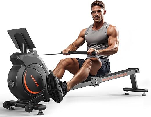 YOSUDA Foldable Rower with Bluetooth and Tablet Holder