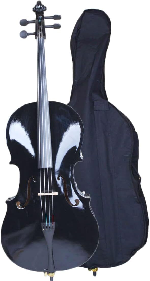 Vasitelan Full-Size Beginner Cello Kit (Black)