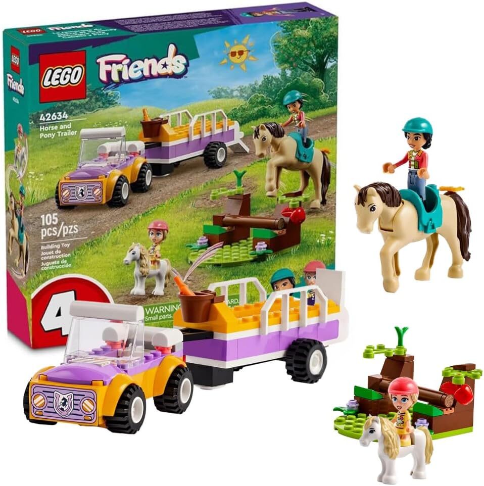 LEGO Horse And Pony Trailer Playset, 42634