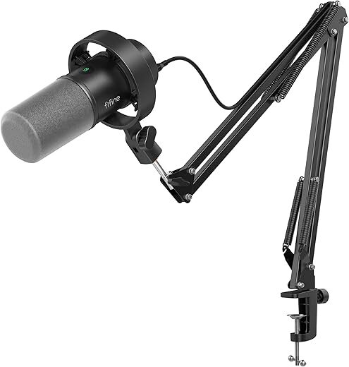 FIFINE K688 Podcast Microphone Kit, USB/XLR Dynamic Mic