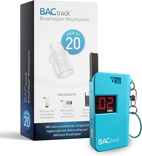 BACtrack Keychain Breathalyzer And Mouthpieces Bundle