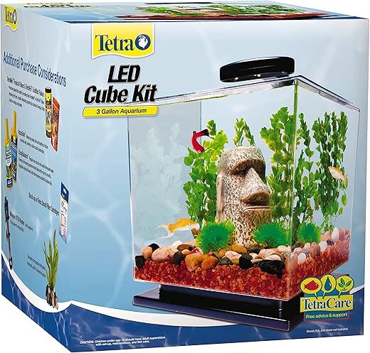 Tetra LED Cube 3 Gallon Aquarium with Pedestal