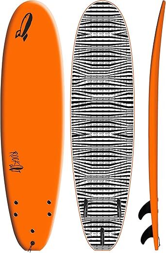 Rock It Midsized Soft Top Surfboard for Beginners