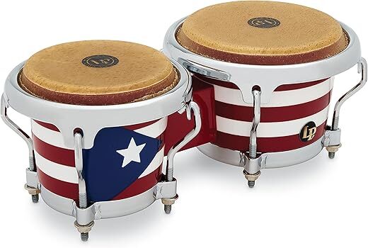 LP Latin Percussion Mini Tunable Puerto Rican Flag Bongos (LPM199-PR)