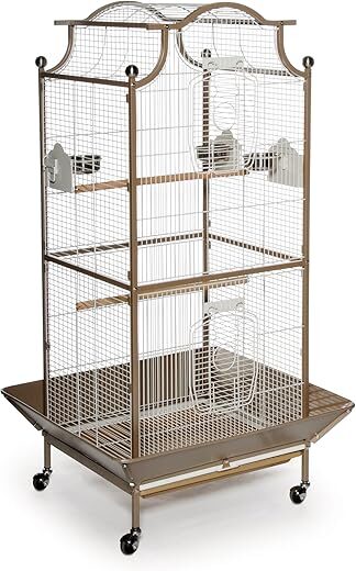 PH Prevue Hendryx Pagoda Cockatiel Cage, Coco and Cream