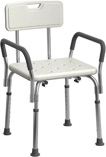 Medline Shower Chair With Padded Armrests And Back