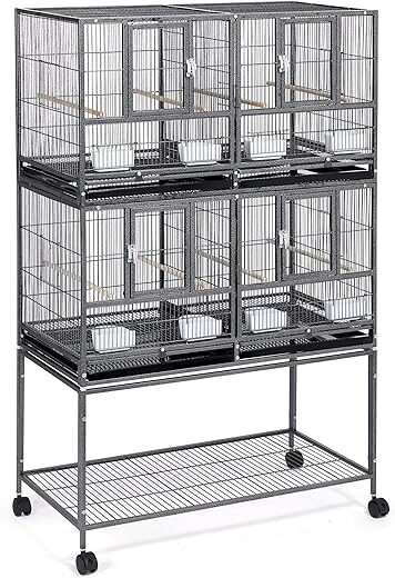 Yaheetech Stackable Divided Breeder Bird Cage