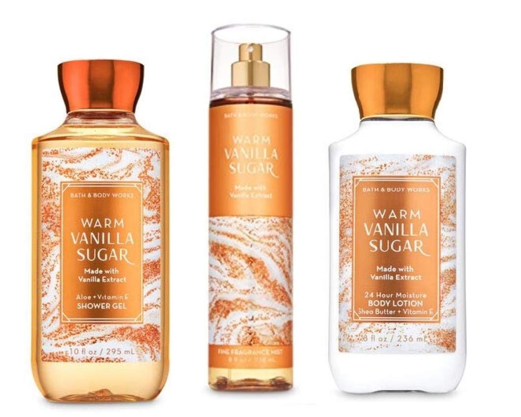 Bath & Body Works Warm Vanilla Sugar Full Size Set